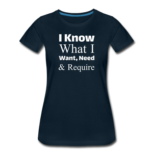 Women’s Premium T-Shirt - deep navy