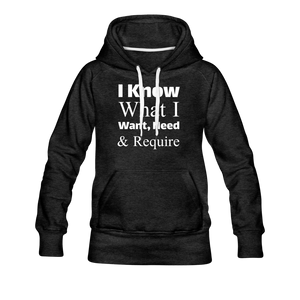 Women’s Premium Hoodie - charcoal gray