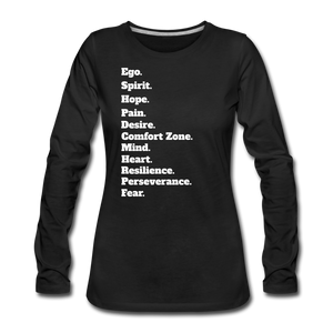 Women's Premium Slim Fit Long Sleeve T-Shirt - black